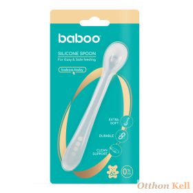    Baboo® puha szilikon etetőkanál, kék, 6 hónapos kortól