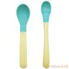  Baboo® puha szilikon végű kanalak (2 db), Lagoon Fiesta, 4+ hónapos kortól