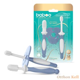   Baboo® Baba Fogkefe Szett, 6 hónapos kortól - Ködös kék