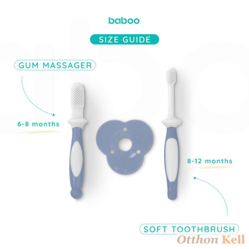 Baboo® Baba Fogkefe Szett, 6 hónapos kortól - Kék