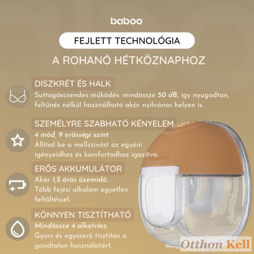 Baboo® elektromos, hordható mellszívó 1 db