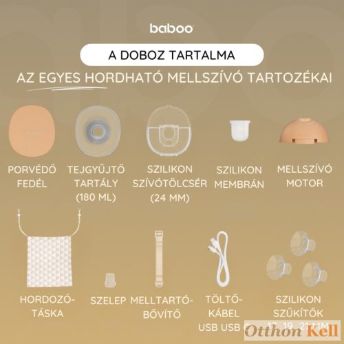 Baboo® elektromos, hordható DUPLA mellszívó 