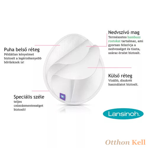 Lansinoh mosható melltartóbetét 4 db, mosózsákkal