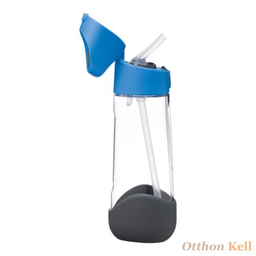 B.Box Szívószálas tritán kulacs 600 ml  - kék+szürke