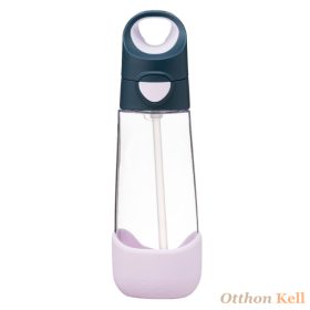 B.Box Szívószálas tritán kulacs 600 ml - indigó+rózsa