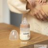 Baboo széles nyakú, 3 szelepes anti-colic cumisüveg, 180 ml, Au Naturale, 0+ hónapos kortól