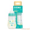 Baboo® széles nyakú, 3 szelepes anti-colic cumisüveg, 250 ml, Lagoon Fiesta, 3+ hónapos kortól