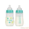Baboo® széles nyakú, 3 szelepes anti-colic cumisüveg, 250 ml, Lagoon Fiesta, 3+ hónapos kortól