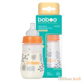   Baboo® széles nyakú, 3 szelepes anti-colic cumisüveg, 250 ml, Blue Haze, 3+ hónapos kortól