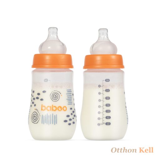 Baboo® széles nyakú, 3 szelepes anti-colic cumisüveg, 250 ml, Blue Haze, 3+ hónapos kortól