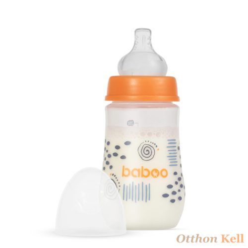 Baboo® széles nyakú, 3 szelepes anti-colic cumisüveg, 250 ml, Blue Haze, 3+ hónapos kortól