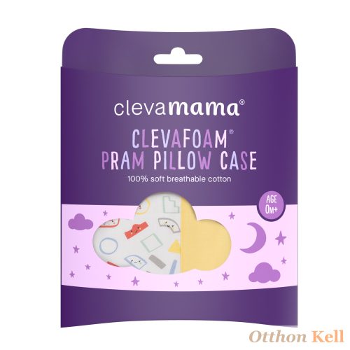 Clevamama bölcső és babakocsi párnahuzat szürke-sárga 1 db