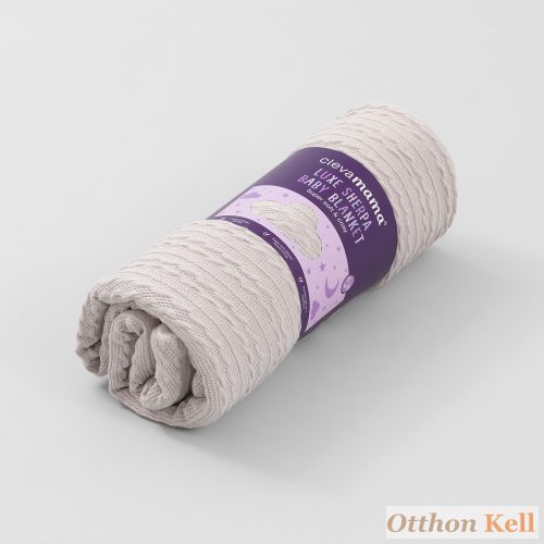 Clevamama luxus sherpa takaró 75x100 szürke