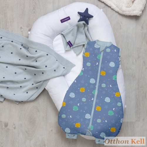 Clevamama kötött Pom Pom babatakaró 80x100 kék