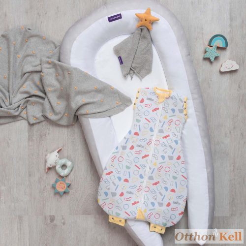 Clevamama kötött Pom Pom babatakaró 80x100 szürke