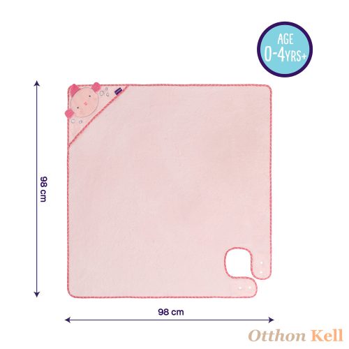 Clevamama extra nagy bambusz babatörölköző - pink hal