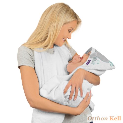 Clevamama extra nagy bambusz babatörölköző - szürke bálna