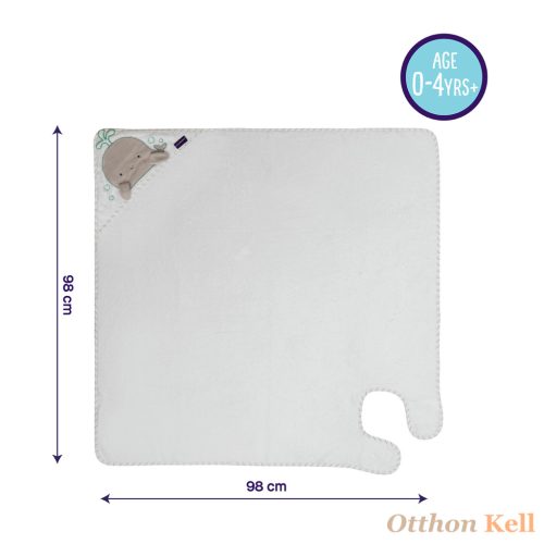 Clevamama extra nagy bambusz babatörölköző - szürke bálna