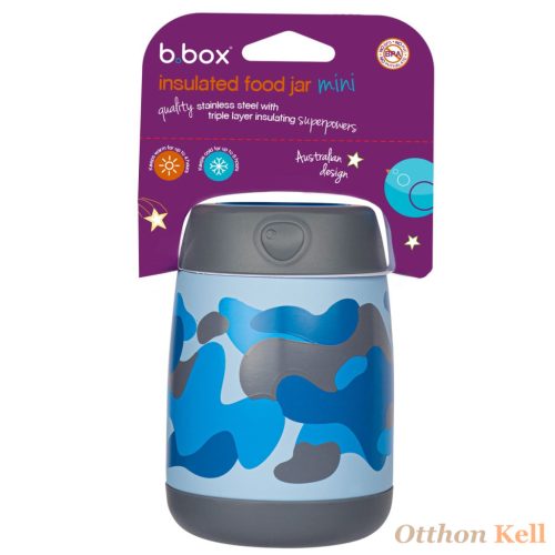 B.Box Hőtartó mini termosz 210 ml - kék terepminta