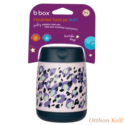 B.Box Hőtartó mini termosz 210 ml - lila nyomatos