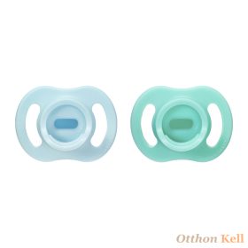 Tommee Tippee UltraLight StayPut ultrakönnyű cumi, szilikon, 0-6 hónap, BPA mentes, kék-menta, 2 db   Tommee Tippee UltraLight StayPut ultrakönnyű cumi, szilikon, 0-6 hónap, BPA mentes, kék-menta, 2 db