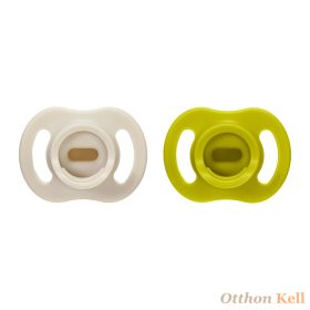 Tommee Tippee UltraLight StayPut ultrakönnyű cumi, szilikon, 6-18 hónap, BPA mentes, bézs-zöld 2 db   Tommee Tippee UltraLight StayPut ultrakönnyű cumi, szilikon, 6-18 hónap, BPA mentes, bézs-zöld 2 db