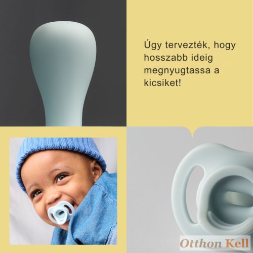 Tommee Tippee UltraLight StayPut ultrakönnyű cumi, szilikon, 6-18 hónap, BPA mentes, bézs-zöld 2 db