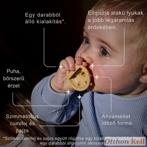 Tommee Tippee  Breastlike anyamell formájú szilikon cumi 0-6 hó, BPA-mentes, almazöld-banánsárga, 2 db