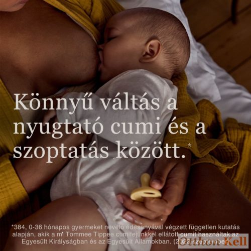 Tommee Tippee Breastlike anyamell formájú szilikon cumi 6-18 hó, BPA-mentes, tengerkék-barackrózsaszín, 2 db