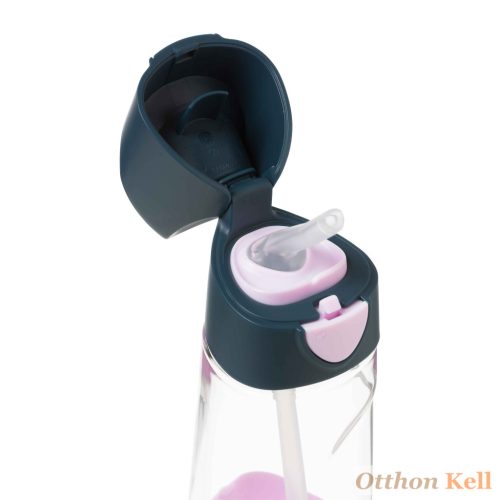 B.Box Szívószálas tritán kulacs 450 ml - indigo+rózsa