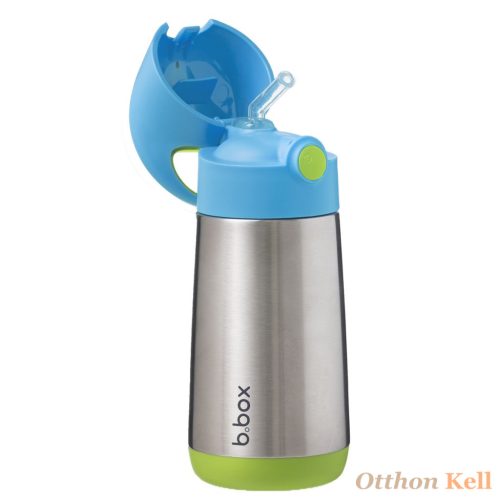 B.Box Hőtartó szívószálas fémkulacs 350 ml - kék+zöld