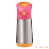 B.Box Hőtartó szívószálas fémkulacs 350 ml - rózsa+narancs