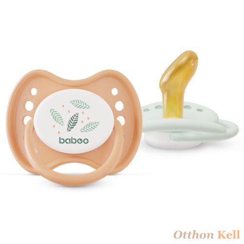 Baboo® Nyugtató ortodontikus latex cumi, 2 db, tárolótokkal, 0+hó