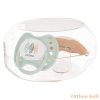Baboo® Nyugtató ortodontikus szilikon cumi szett (2 db) tároló- és sterilizáló tokkal, Peachy Keen színben, újszülött kortól (0+ hónap)