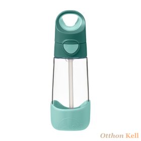 B.Box Szívószálas tritán kulacs 450 ml - smaragdzöld