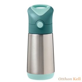 B.Box Hőtartó szívószálas fémkulacs 350 ml - smaragd