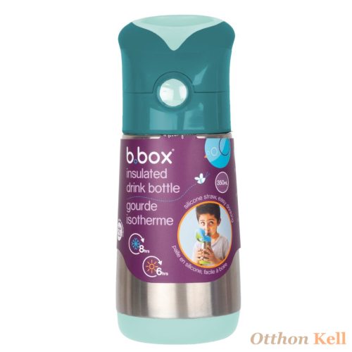 B.Box Hőtartó szívószálas fémkulacs 350 ml - smaragd