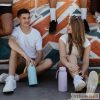 B.Box Hőtartó szívószálas fémkulacs 1 l - pool side