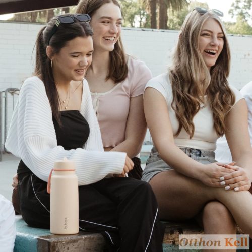 B.Box Hőtartó szívószálas fémkulacs 1 l - melon mist