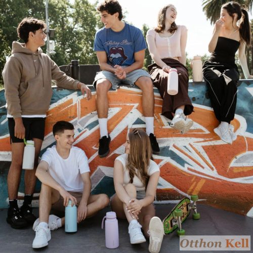 B.Box Hőtartó szívószálas fémkulacs 1 l - deep space