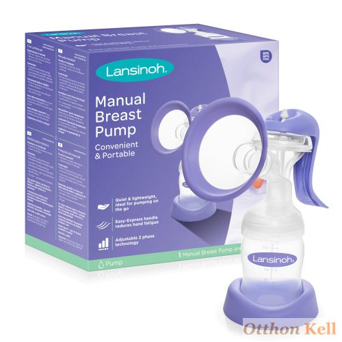 Lansinoh 2 fázisú kézi mellszívó + Lansinoh 160ml cumisüveg