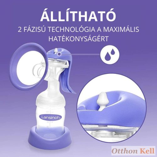 Lansinoh 2 fázisú kézi mellszívó + Lansinoh 160ml cumisüveg