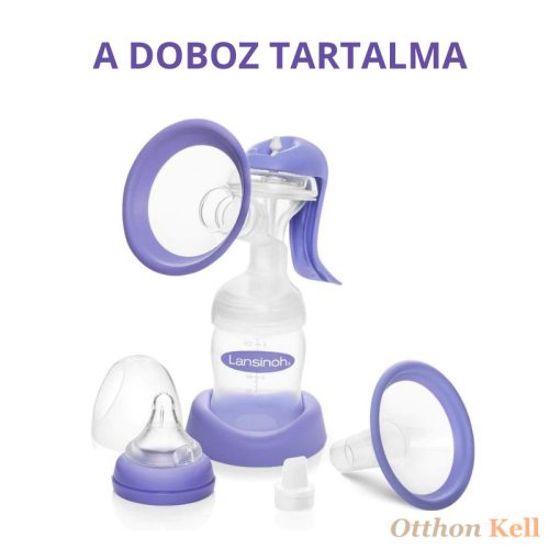 Lansinoh 2 fázisú kézi mellszívó + Lansinoh 160ml cumisüveg
