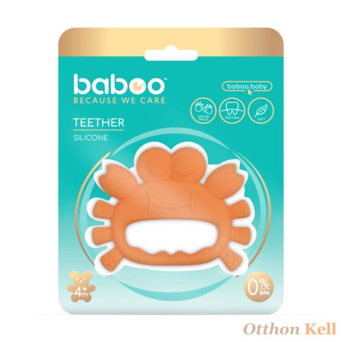 Baboo® Szilikon Rágóka – Rákocska, 4+ hónap