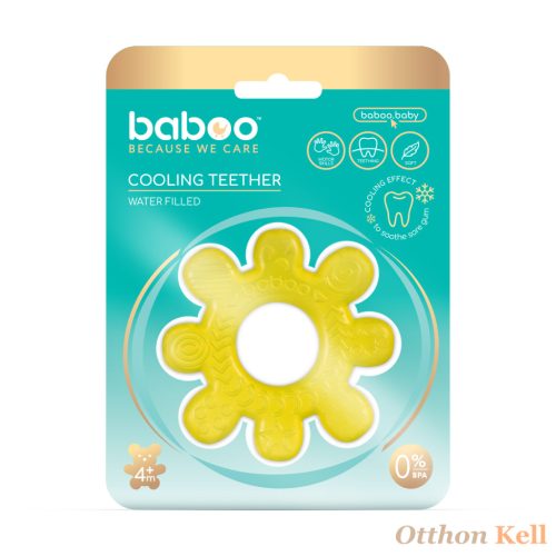 Baboo® vízzel töltött hűthető rágóka, Kerék, sárga, 4+ hónapos kortól
