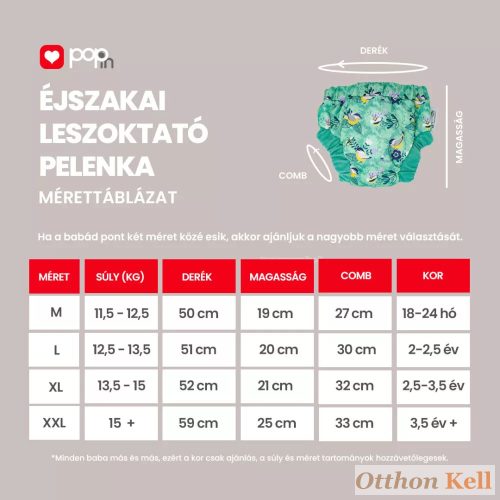 Pop-in éjszakai leszoktató pelenka - Round the Garden L