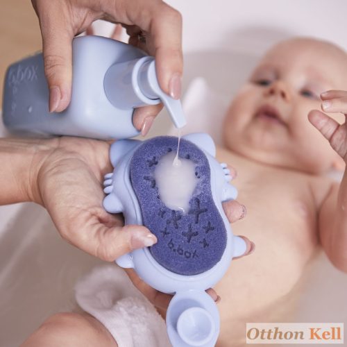 B.Box Puha szilikon fürdetőszivacs - kék