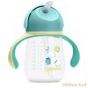BABOO® Csöpögésmentes itatópohár szilikon szívószállal, 260 ml, Lagoon Fiesta, zöld színű, 9+ hónapos kortól