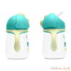 BABOO® Csöpögésmentes itatópohár szilikon szívószállal, 260 ml, Lagoon Fiesta, zöld színű, 9+ hónapos kortól