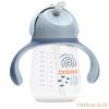 BABOO® Csöpögésmentes itatópohár szilikon szívószállal, 260 ml, Blue Haze, kék színű, 9+ hónapos kortól